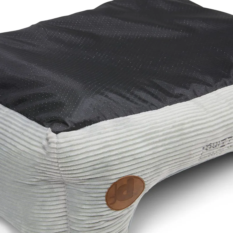 Petface Grey Cord Square Dog Bed-5